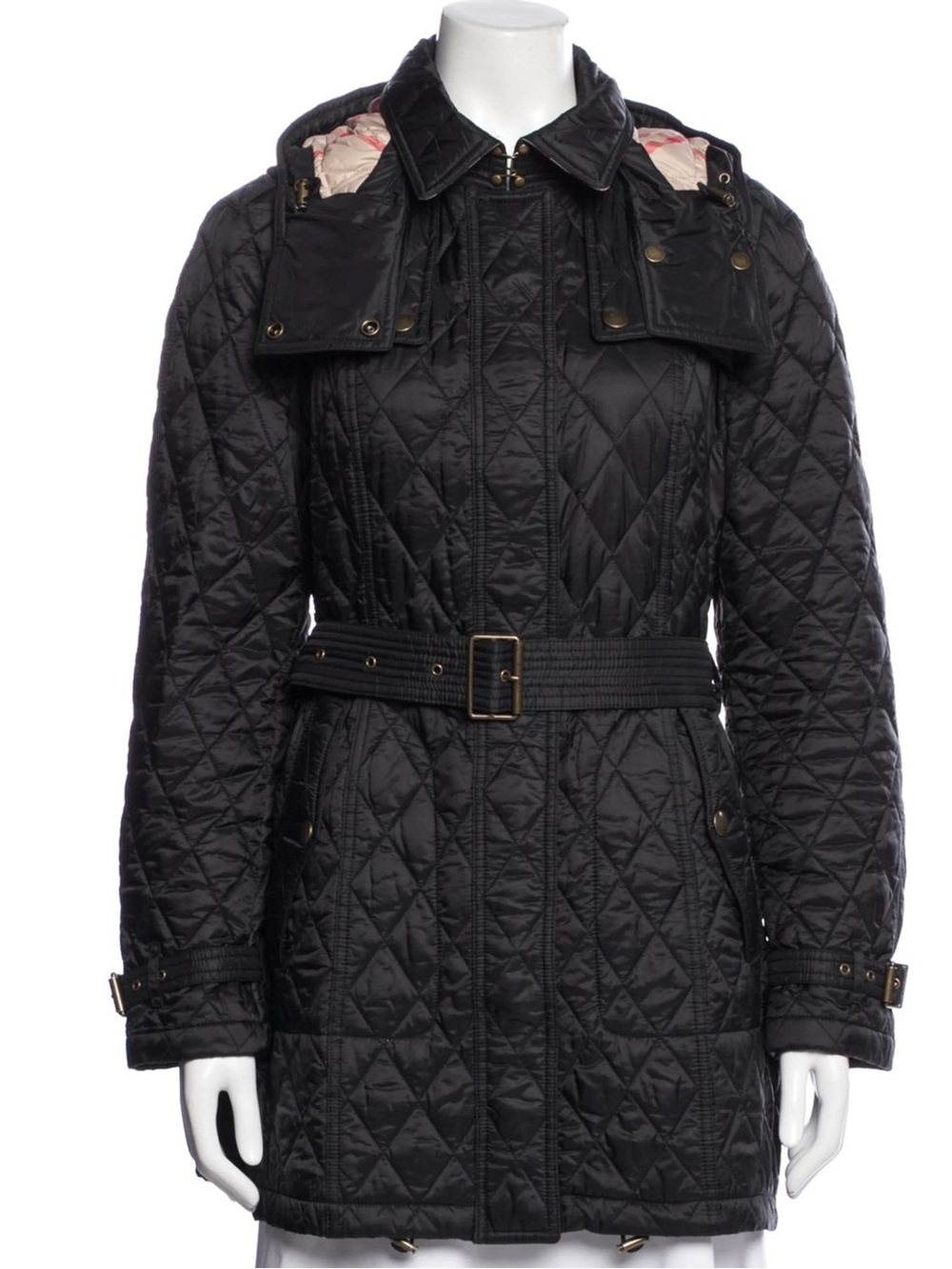 BURBERRY BELTED QUITED COAT